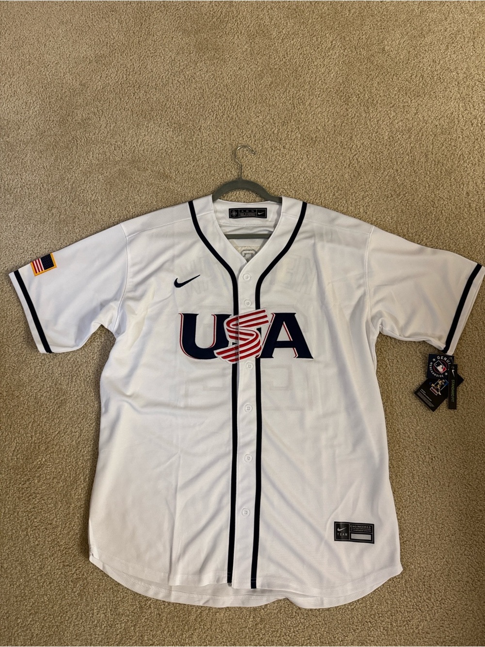 Clayton Kershaw MLB Team USA World Baseball Classic Jersey. New, Size XL